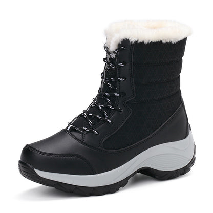 Waterproof Ladies Cotton Shoes Boots