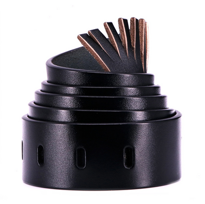 Leather belt men's pin buckle