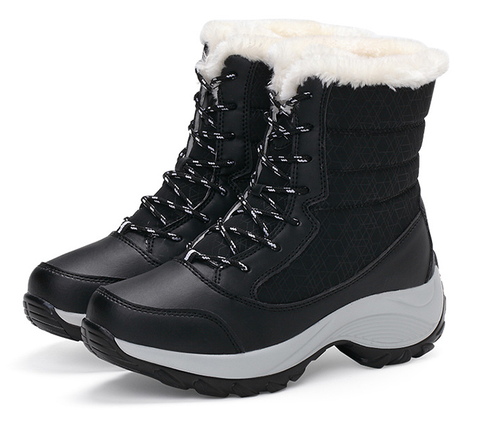 Waterproof Ladies Cotton Shoes Boots