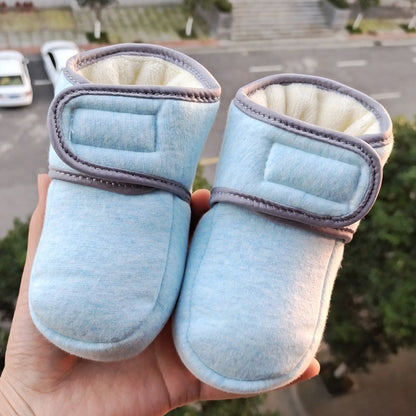 Velcro with Soft Soles for Baby Does Not Come Off Cotton Shoes