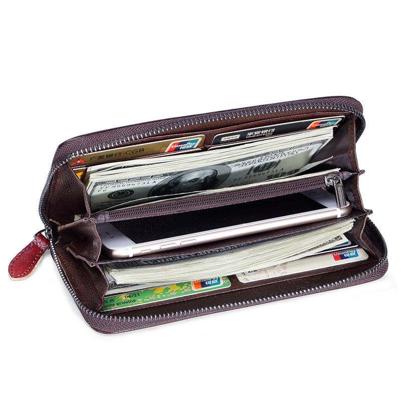 Long Handmade Leather Women's Wallet