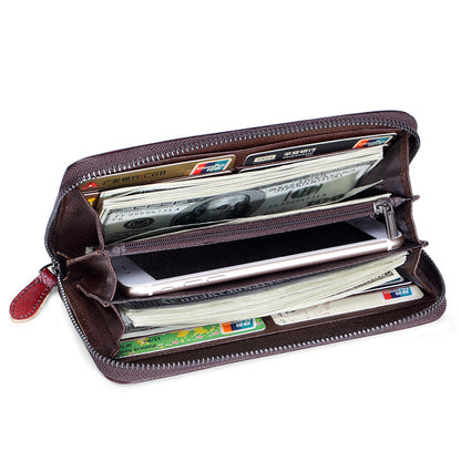 Long Handmade Leather Women's Wallet