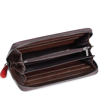 Long Handmade Leather Women's Wallet