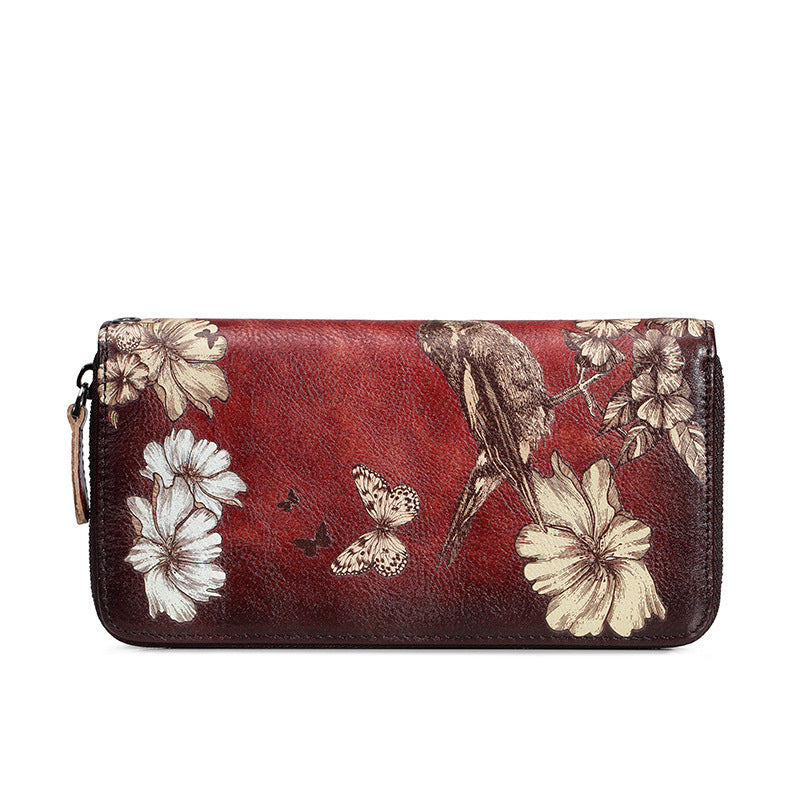 Long Handmade Leather Women's Wallet