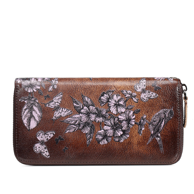 Long Handmade Leather Women's Wallet