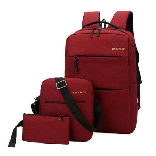 New Casual Backpack Three-piece Outdoor