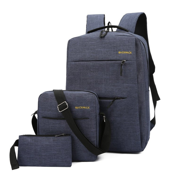 New Casual Backpack Three-piece Outdoor