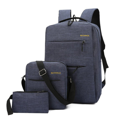 New Casual Backpack Three-piece Outdoor