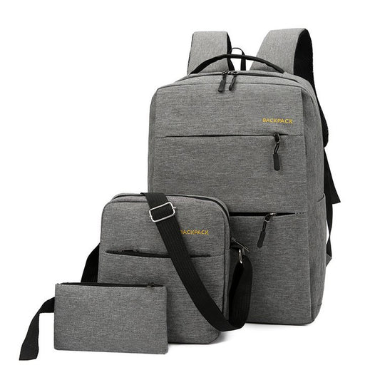 New Casual Backpack Three-piece Outdoor