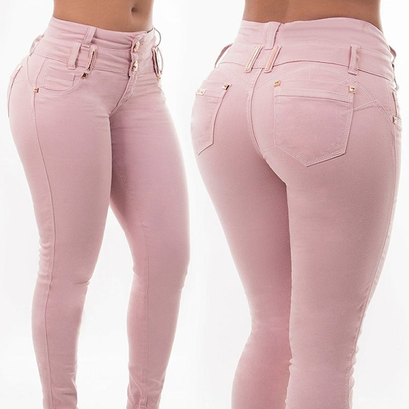 New Stretchy Blue Tassel Ripped Jeans Women Fashion Casual Denim Pants Trousers For Women Pencil Skinny High Waisted Jeans
