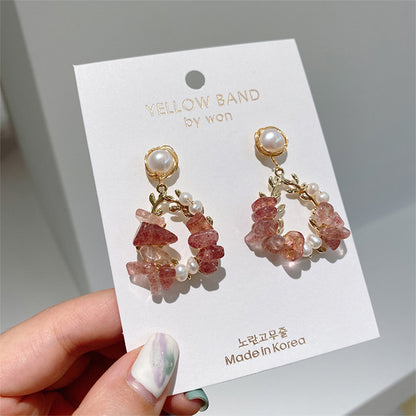 Pearl Earrings, Leaf Earrings