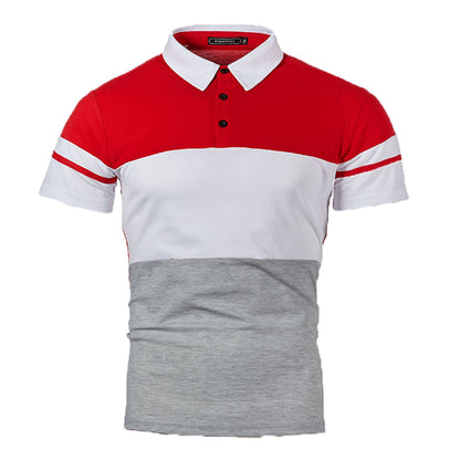 Stitching Webbing Men's Short Sleeve