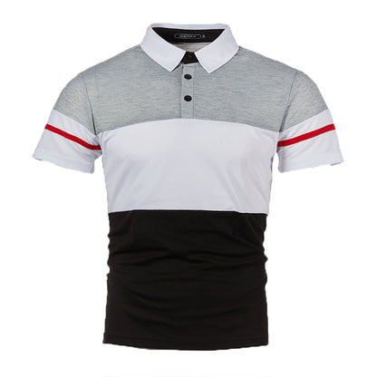Stitching Webbing Men's Short Sleeve