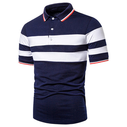 Stitching Webbing Men's Short Sleeve