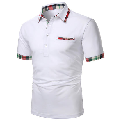 Stitching Webbing Men's Short Sleeve