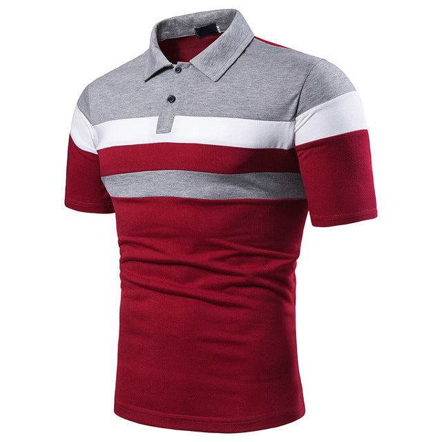 Stitching Webbing Men's Short Sleeve