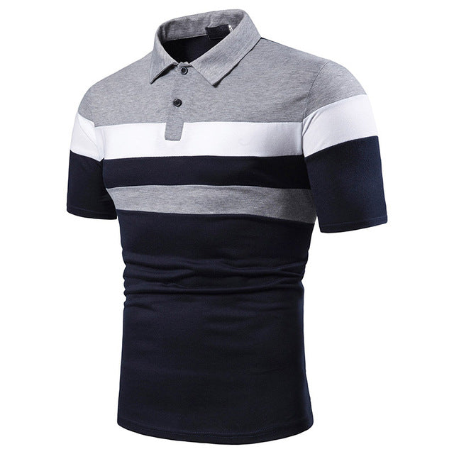 Stitching Webbing Men's Short Sleeve