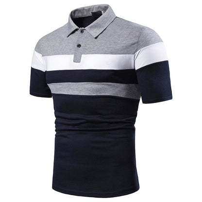 Stitching Webbing Men's Short Sleeve