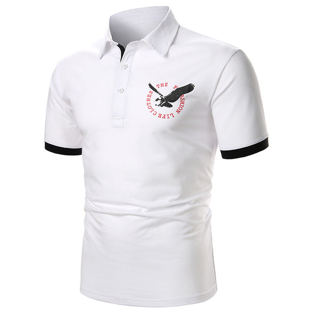 Stitching Webbing Men's Short Sleeve