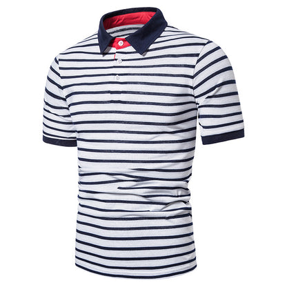 Stitching Webbing Men's Short Sleeve