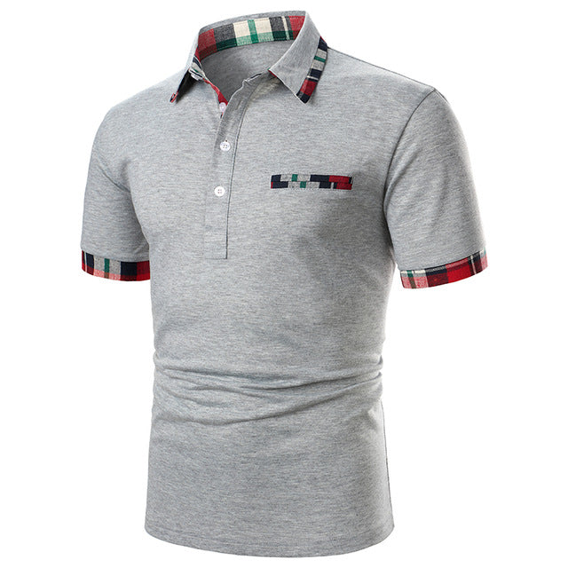 Stitching Webbing Men's Short Sleeve