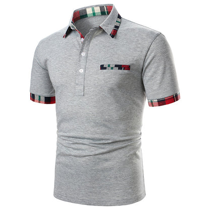 Stitching Webbing Men's Short Sleeve