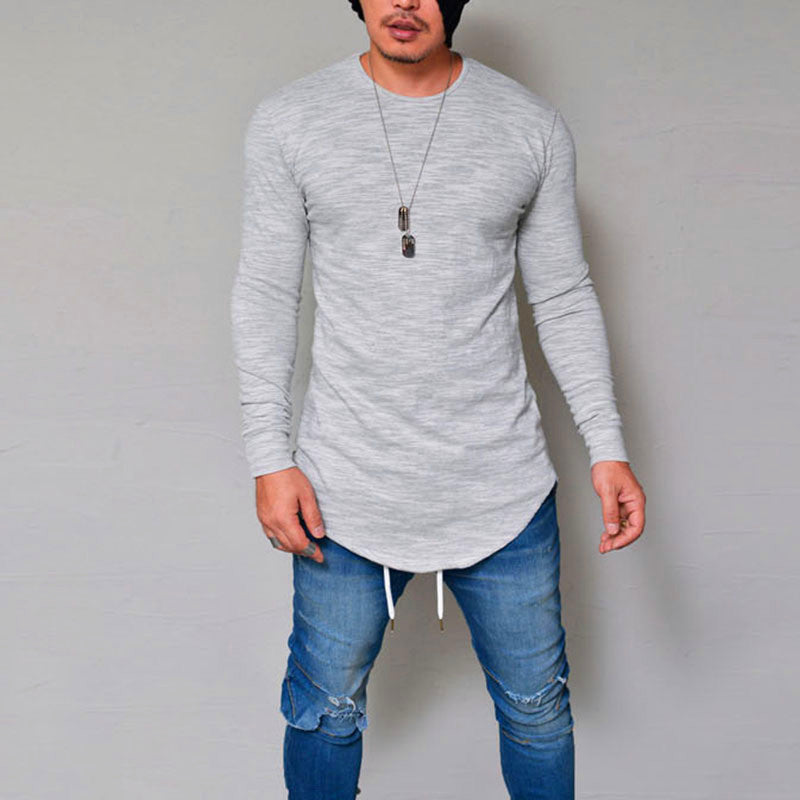 Round Neck Slim Solid Color