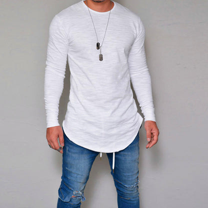 Round Neck Slim Solid Color