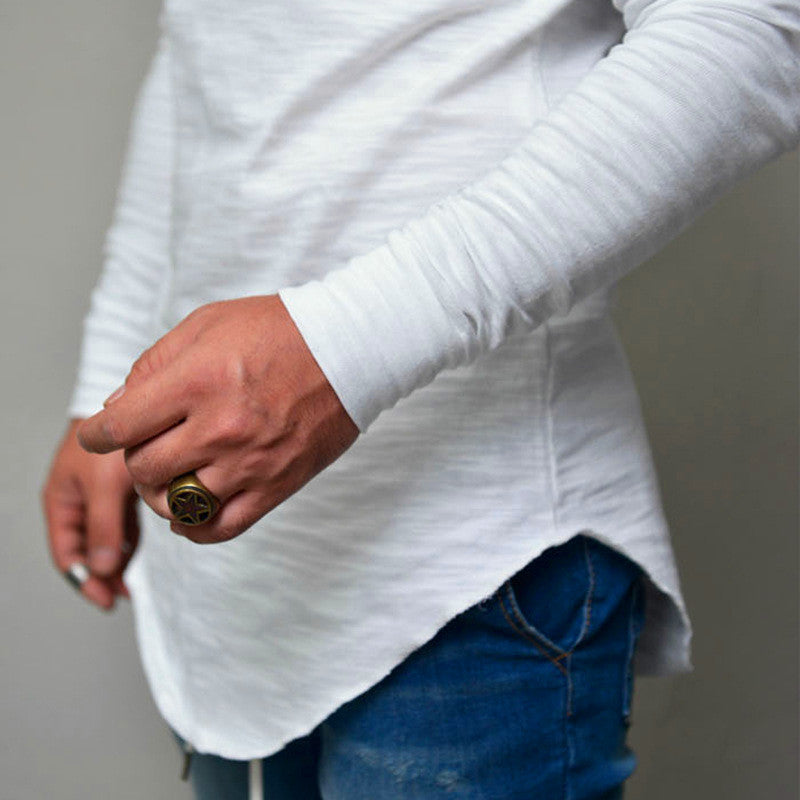 Round Neck Slim Solid Color