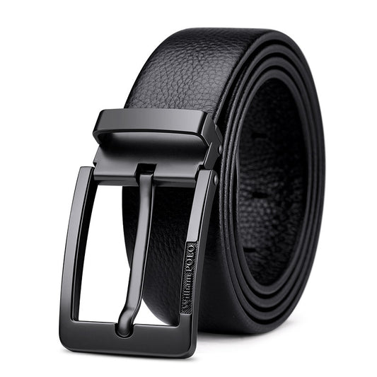 Fashion belt embossed pin buckle belt
