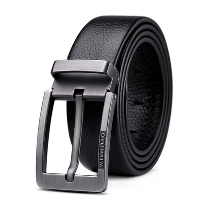 Fashion belt embossed pin buckle belt