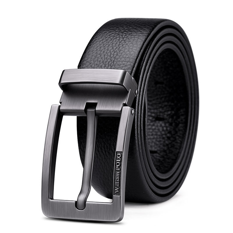 Fashion belt embossed pin buckle belt