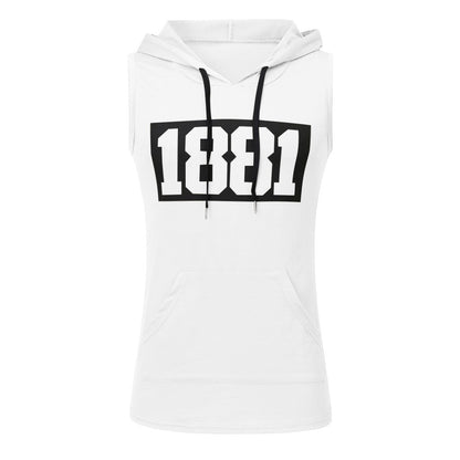 Men's sleeveless letter printed hand pocket