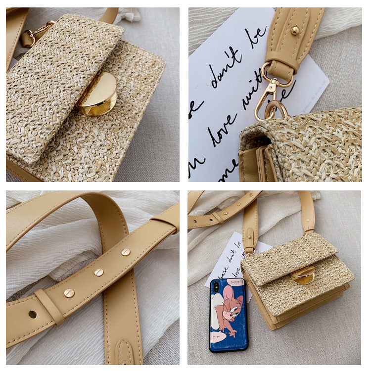 Woven small square bag