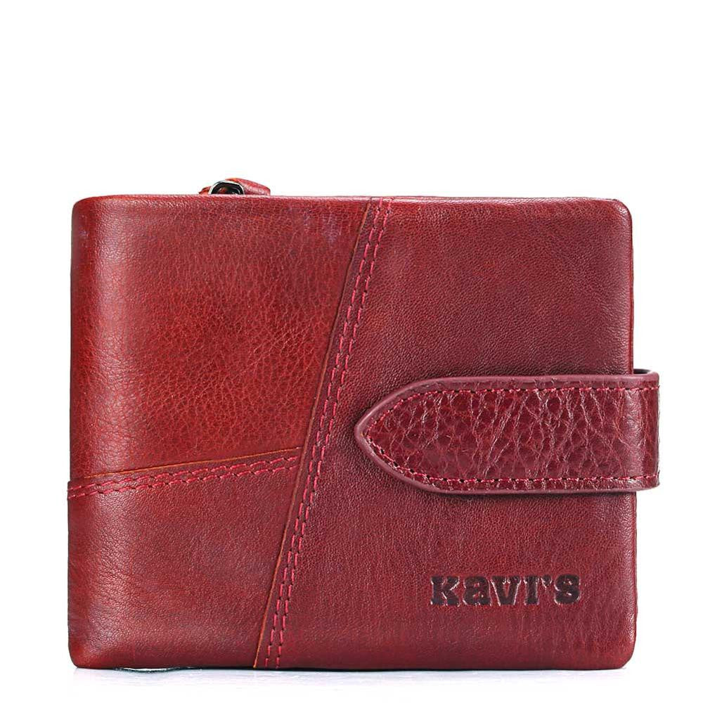 KAVIS Genuine Leather Women Wallet