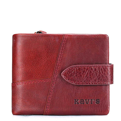 KAVIS Genuine Leather Women Wallet