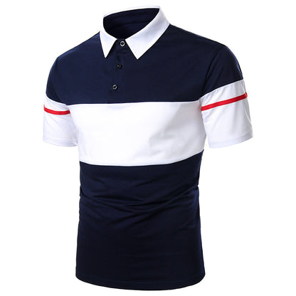 Stitching Webbing Men's Short Sleeve