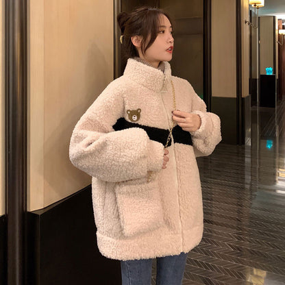 Lamb Wool Plus Velvet Jacket Female
