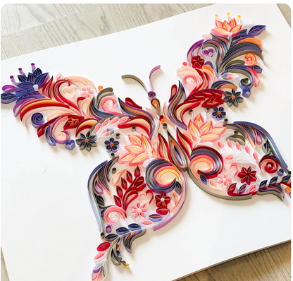 20 Inch Butterfly Quilling Illustration