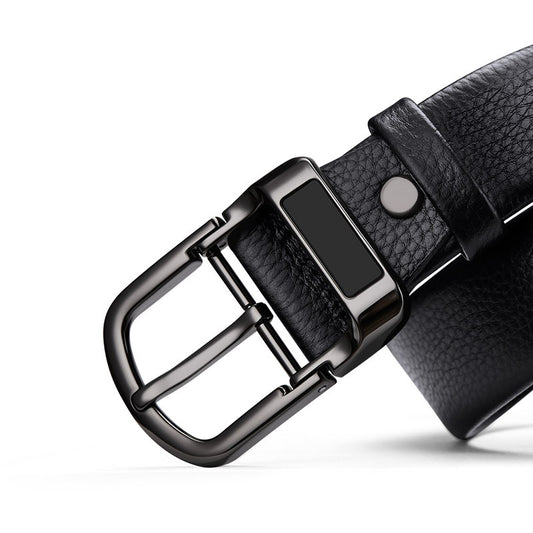 Fashion belt embossed pin buckle belt
