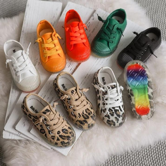 Casual Girls Boys Canvas Shoes Printed