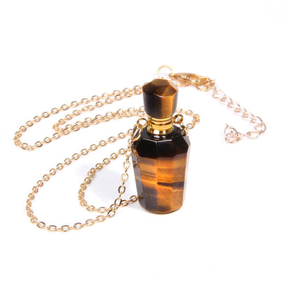 Perfume bottle crystal necklace
