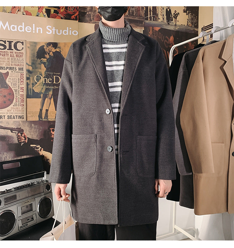 Mid-length Coat Men's Slim