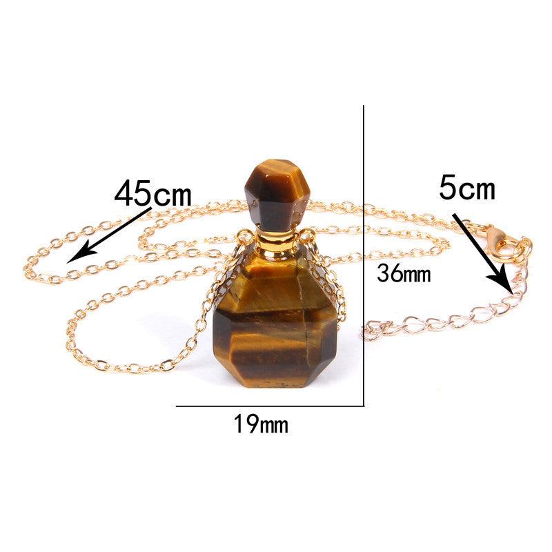 Perfume bottle crystal necklace