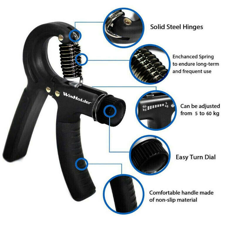 Hand Grip Adjustable Trainer Gripper Strengthener Gym