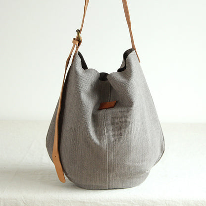 Cotton And Linen Bag Large Capacity Inclined