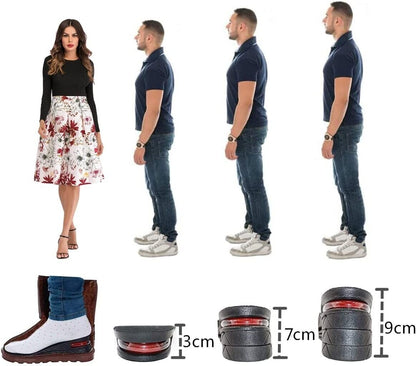 Eight Increase Insole Height Invisible Lift Adjustable Heel Lifting Inserts Shoe Pads Women Men Invisible Height Increase Insoles Heel Lift Taller Shoe Inserts Pad