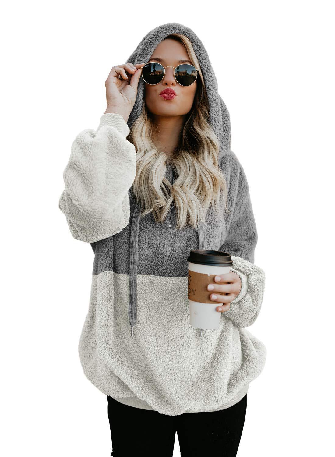 Women's Casual Round Neck Rope Hooded
