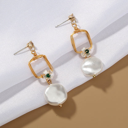 Women's Pearl Earrings Pendant Necklace