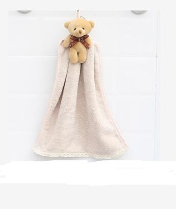 Coral velvet dish towel bathroom